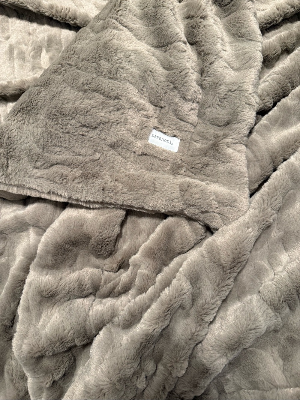 Saranoni Plush Faux Fur Throw Blanket - Picture 4 of 6